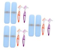 VALICLUD Lot De 4 Boîtes De Rangement pour Brosses À Dents Brosses À Dents Manuelles De Voyage Brosses À Dents Pratiques Brosses À Dents en Gomme Brosses De Nettoyage Portables