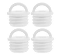 VALICLUD Lot de 4 Bouchons en Caoutchouc Blanc pour Seau à Serpillière, Prévention des Fuites D'eau et Maintien Forme, Accessoires pour Bureaux et Centres Commerciaux