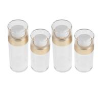 VALICLUD Lot de 4 Bouteilles à Pompe sans Air Airless, 30ml et 50ml, Plastique Résistant aux Chocs, Double Couche pour Crèmes et Sérums, pour Usage Voyage