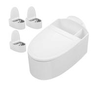 VALICLUD Lot de 4 Cendriers Muraux pour Salle de Bain, Réceptacles à Cendres Coupe-Vent Couvercles, Design de Toilette, Compact et Décoratif pour Usage Intérieur, pour Salle de Bain et WC