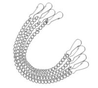 VALICLUD Lot de 4 Chaînes Suspendues en Acier Inoxydable 20 CM Mousquetons Support Suspendre pour Plantes D’Extérieur Jardinières Suspendues Crochets Polyvalents pour Jardin Balcon et