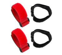 VALICLUD Lot de 4 Colliers Anti-Chant Flexibles pour Volailles Rouge et Noir du Bruit pour Coq Poulet et Oies Accessoires Pratiques pour Élevage
