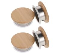 VALICLUD Lot de 4 Couvercles de Rechange pour Carafe en Verre en Acier Inoxydable et Bambou Étanches et Solide Compatibles Pichet D’Eau pour Usage Domestique Cuisine