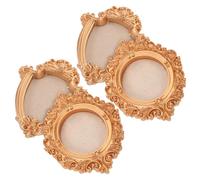 VALICLUD Lot De 4 Décorations Commémoratives De Voyage Décorations De Noël Cadre Photo Antique Petit Cadre Photo Vintage Carré Aimant Doré