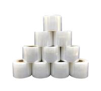 VALICLUD Lot de 4 Films Étirables Pe 5x14000cm Film Transparent Résistant à L'usure pour Emballage Sécurisé et Déménagement Facile