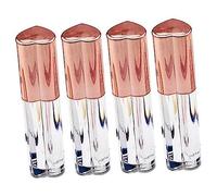 VALICLUD Lot De 4 Flacons De Gloss Transparents En Forme De Cœur Tubes Vides En Plastique Or Rose