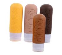 VALICLUD Lot De 4 Flacons Distributeurs Rechargeables Pour Shampoing Vide Format Voyage Réutilisables Rechargeables Pour Shampoing Lotion Compressible