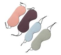 VALICLUD Lot De 4 Masques De Sommeil Réutilisables Chauffants Et Rafraîchissants Pour Les Yeux Réglables Et Portables Double Face Respirants Et En Soie De Lait