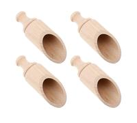 VALICLUD Lot de 4 Mini Cuillères à Sel en Bois Naturel 30X88 MM Cuillères à Thé Multi-Usages et Ustensiles Cuisine Pratiques pour Assaisonnement et Café Design Incliné Utilisation Facile