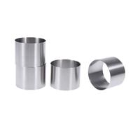VALICLUD Lot de 4 Mini Moules à Gâteau Ronds en Acier Inoxydable pour Desserts
