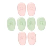 VALICLUD Lot de 4 Paires de Protège-oreilles en Silicone Étanche Petit Format pour Teinture Capillaire Résistance Haute Température Unisexe Usage Salon et Domicile Couleurs Rose Pâle
