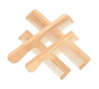 VALICLUD Lot De 4 Peignes à Cheveux En Bambou Portable, Tailles Petites Et Moyennes, Peigne Démêlant Anti-nœuds, Pour Femmes Et Hommes, Usage Voyage, Léger Et Ergonomique