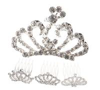 VALICLUD Lot De 4 Peignes Couronne Petits Diadèmes En Strass Pour Filles, Légers Et Décoratifs, Coiffures De Fête Et Photo, Accessoire Coiffure Garçon Et Filles Multi-modèles