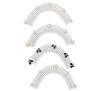 VALICLUD Lot de 4 Peignes Invisibles Métalliques pour Coiffure Accessoires pour Cheveux Épais Fixation Solide pour Cheveux Ondulés Chignons et Franges