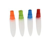 VALICLUD Lot de 4 Pinceaux à Huile Barbecue en Silicone Multifonction, Accessoires la Cuisine Extérieure, Brosse à Queue Pointue, Couleurs Variées pour Badigeonnage Précis