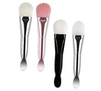VALICLUD Lot De 4 Pinceaux Applicateurs Visage Brosse Douce Et Spatule En Silicone, Multi-tailles, Applicateur Masque De Nuit Pour Peaux Sensibles, Usages Professionnel Et Domestique