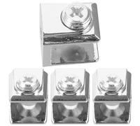 VALICLUD Lot de 4 Pinces de Fixation pour Verre, Support D’étagère en Métal Robuste, Clips pour Vitre, sans Perçage, Épaisseur Renforcée, Support de Tablette Verre pour Salle de Bain