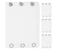 VALICLUD Lot de 4 rallonges de grenouillère Alargadores De Pañaleros Body Button Extender Body Suit Extender Snap Extender pour Body Extender Body Extender Tissu Blanc, blanc, 10.50X8.00X0.20CM
