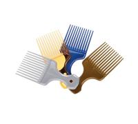 VALICLUD Lot De 4 Set De Peignes à Dents Larges Pour Coiffage Hommes, Taille Standard, Adaptés Cheveux Ondulés Et Épais, Usage Professionnel Et Personnel, Couleurs Noir, Bleu Roi, Gris Argenté, or