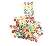 VALICLUD Lot De 4 Tranches De Fruits En Céramique Souple Pour Nail Art Motifs De Fruits Décorations D'Ongles DIY Fruits DIY Décoration D'Ongles Résine Colorée