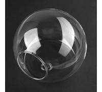 VALICLUD Lot de 4 vases muraux Ronds en Verre Transparent 13,5 cm, Supports Suspendus pour Plantes en Pot, jardinières d’intérieur idéales pour terrariums et décoration Murale végétale