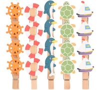 VALICLUD Lot de 40 Mini Pinces à Linge en Bois Océan Petites Pinces à Bois Créatives pour Accrocher Photos et Décorations Format 10 Pcs X 4 pour Décoration Intérieure et Artisanat