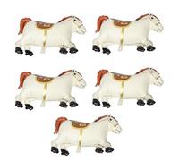 VALICLUD Lot de 5 Ballons en Aluminium Beige de Cheval pour Décoration Solide et Réutilisable du Festival du Printemps Lunaire 2026 pour Fête Western