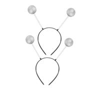 VALICLUD Lot de 5 Bandeaux Cheveux à Antennes Martiennes Argentés, Légers et Solide, Taille Unique, Accessoires Fête Spatiale et Costume Extraterrestre