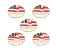 VALICLUD Lot de 5 Broches Drapeau Américain en Métal Épingles Décoratives pour Vêtements et Chapeaux Accessoire Patriotique Fête de L'Indépendance Journée des Anciens