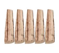 VALICLUD Lot de 5 Bûches Décoratives en Bois Naturel Résistantes aux Intempéries pour Cheminée Extérieure et Décoration de Jardin Rustique et Moderne
