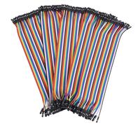 VALICLUD Lot de 5 Câbles Ruban 40 Broches Femelles-femelles Arc-en-ciel 20 Cm, Câble Plat de Connexion pour Plaque D'essai Électronique, Fil de Bride 2,54 Mm, Adapté au Bricolage