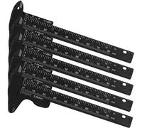 VALICLUD Lot de 5 Compas pour Sourcils 80 Mm Plastique Noir Pied à Coulisse Double Échelle Outil de Mesure Maquillage Professionnel Portable