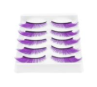 VALICLUD Lot De 5 De Faux Cils Manga Extensions De Cils Courts Violets