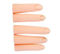 VALICLUD Lot De 5 Doigts Artificiels En Silicone Teintés Taille Moyenne Pour Pratique Manucure Modèles D’entraînement Nail Art Usage Professionnel Et Débutants