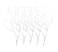 VALICLUD Lot de 5 Fausses Branches Décoratives Blanches en Plastique, Branches D'arbres Artificielles Résistantes la Décoloration, Décoration Intérieure et Événementielle, Accessoire