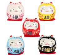 VALICLUD Lot de 5 Figurines Miniatures - Figurine Japonaise - Luck - Luck - Décoration pour la Maison, Le Bureau - Fengshui
