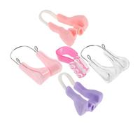 VALICLUD Lot de 5 Pinces Correctrices de Nez en Silicone Souple Clips Amincissants Invisibles pour Remodelage du Nez Rehausseurs Discrets pour Respiration Améliorée Usage Jour et Nuit
