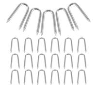 VALICLUD Lot de 50 Clous de Fixation en Fer de U 22 X 25 MM pour Clôtures Agricoles Piquets Métalliques Résistants pour Jardin et Barrières Extérieures Outil de Réparation et Fixation