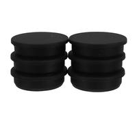 VALICLUD Lot de 6 Bouchons D'étanchéité en Silicone Noir Résistants la Chaleur pour Tubes de Plomberie 2 Pouces Diamètre Intérieur, Bouchons Ronds Étanches Adaptés aux Bouteilles