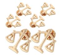 VALICLUD Lot de 6 Broches Balance en Métal Épingles de Revers pour Costumes Homme Accessoires pour Chemises Vestes et Pulls Décoration Rétro Symbole de Justice Usage Festif et