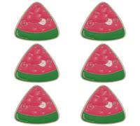 VALICLUD Lot de 6 Broches Pastèque Triangulaires en Émail Coloré, Épingles à Visage de Pastèque Mignonnes et Amusantes pour Veste, Paquet à Dos et Accessoires Mode Féminins