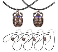 VALICLUD Lot De 6 Colliers Égyptiens Pendentifs Scarabée En Alliage Bleu Royal Unisexe Accessoires De Cou Mode Rétro Fête Taille Unique