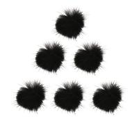 VALICLUD Lot De 6 Décorations D’ongles Peluche Amovibles Noir, Accessoires Nail Art Pompons Doux, Manucure Femme Et Fille, Pour Création Et Personnalisation Facile Des Ongles