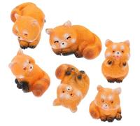 VALICLUD Lot de 6 Figurines D’Animaux Miniatures en Résine Décoration Créative DIY pour Bureau Voiture et Maison Accessoires Décoratifs Colorés pour Collection et Ambiance Nature