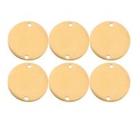 VALICLUD Lot de 6 Médailles Métalliques Rondes pour Chiens en Acier Inoxydable Poli Miroir Double Trou Diamètre 20 MM Étiquettes d'Identification Personnalisables Accessoires Légers