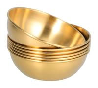 VALICLUD Lot de 6 Mini Assiettes à Apéritif en Acier Inoxydable Rondes, Résistantes à L'usure, Polyvalentes pour Table à Manger et Usage en Fête