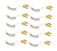 VALICLUD Lot De 6 Paires D'outils D'affichage De Cils En Métal Doré, Support Magnétique Solide, Adaptés Aux Professionnels Beauté Pour Essais Et Présentation En Salon