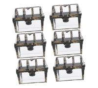 VALICLUD Lot de 6 Petites Boîtes à Dragées Ajourées en Métal Couleur Cuivre Coffrets Décoratifs Compacts pour Bonbons Mariage Fêtes et Présents Invités Boîtes à Trésors Élégantes et