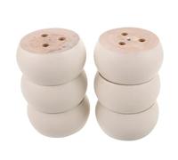 VALICLUD Lot de 6 Pieds Ronds en Bois Massif Non Peints pour Canapé Table Basse Bibliothèque - Pieds de Meuble 5 X 10 CM Finition Naturelle Adaptés au Bricolage et Remplacement Facile