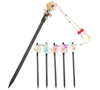 VALICLUD Lot de 6 Piques à Cheveux Chinois Vintage Accessoires de Cheveux Rétro de Fleur Décorations pour